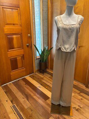 Unique Soft Gold Pantsuit